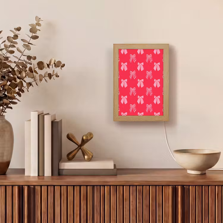 Personalisierte Lightbox - Schleifen – Weihnachten – Rot – Rosa — 4