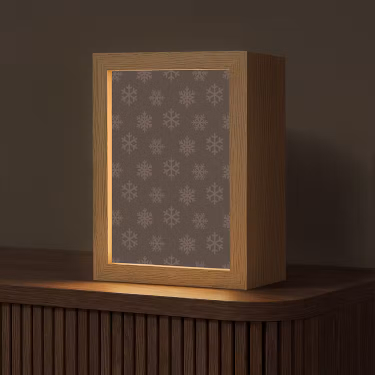 Personalisierte Lightbox - Schneeflocke – Braun – Weihnachten — 1