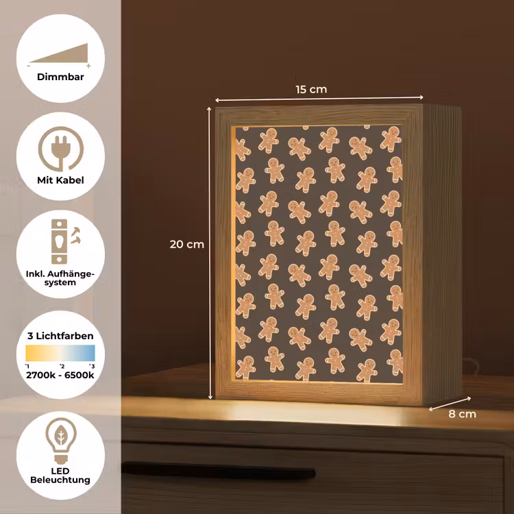Personalisierte Lightbox - Braun – Pfefferkuchen – Weihnachten — 6