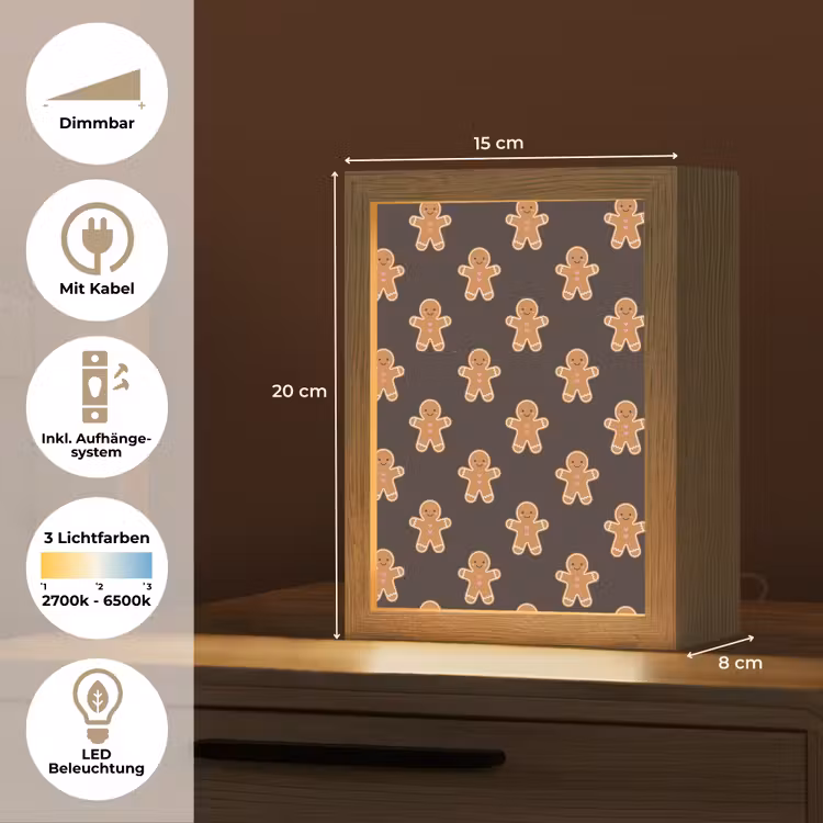 Personalisierte Lightbox - Lebkuchen – Braun – Weihnachten — 6