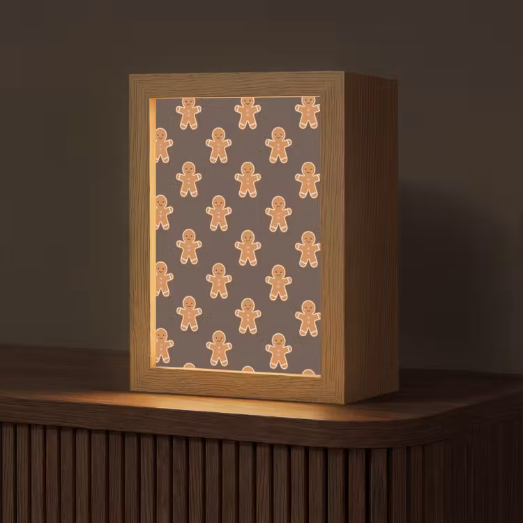 Personalisierte Lightbox - Lebkuchen – Weihnachten – Braun — 1