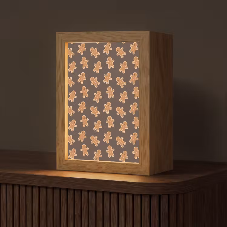 Personalisierte Lightbox - Lebkuchen – Weihnachten – Braun — 1
