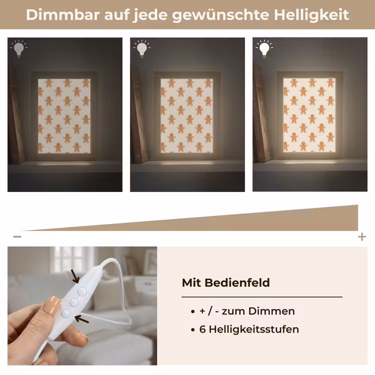 Personalisierte Lightbox - Lebkuchen – Weihnachten – Creme — 8