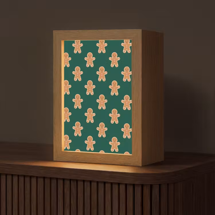 Personalisierte Lightbox - Lebkuchen – Weihnachten – Grün — 1