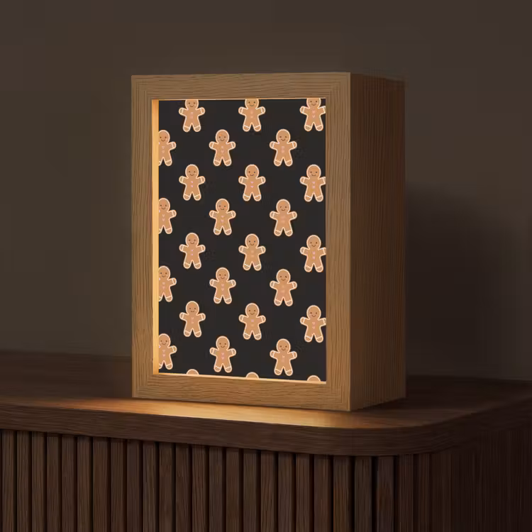 Personalisierte Lightbox - Lebkuchen – Weihnachten – Schwarz — 1