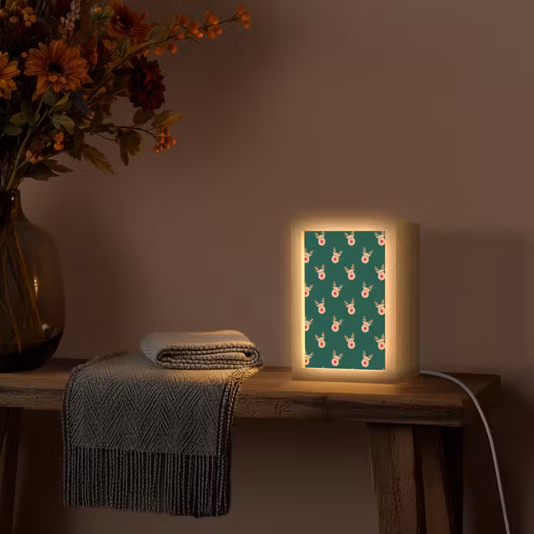 Personalisierte Lightbox - Rentiere – Weihnachten – Grün — 3