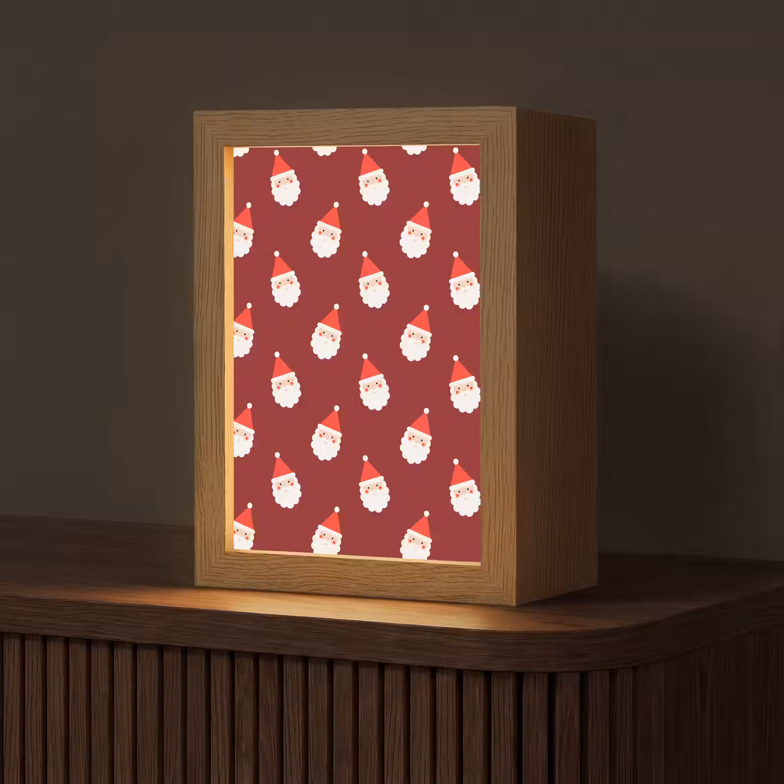 Personalisierte Lightbox - Weihnachten – Weihnachtsmann – Rot — 1