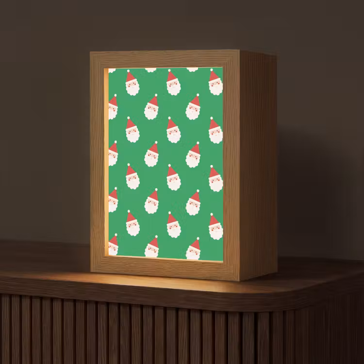 Personalisierte Lightbox - Weihnachtsmann – Weihnachten – Neon – Grün — 1
