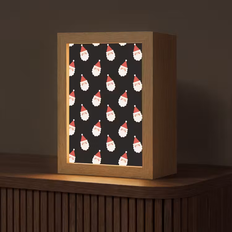 Personalisierte Lightbox - Weihnachtsmann – Weihnachten – Schwarz — 1