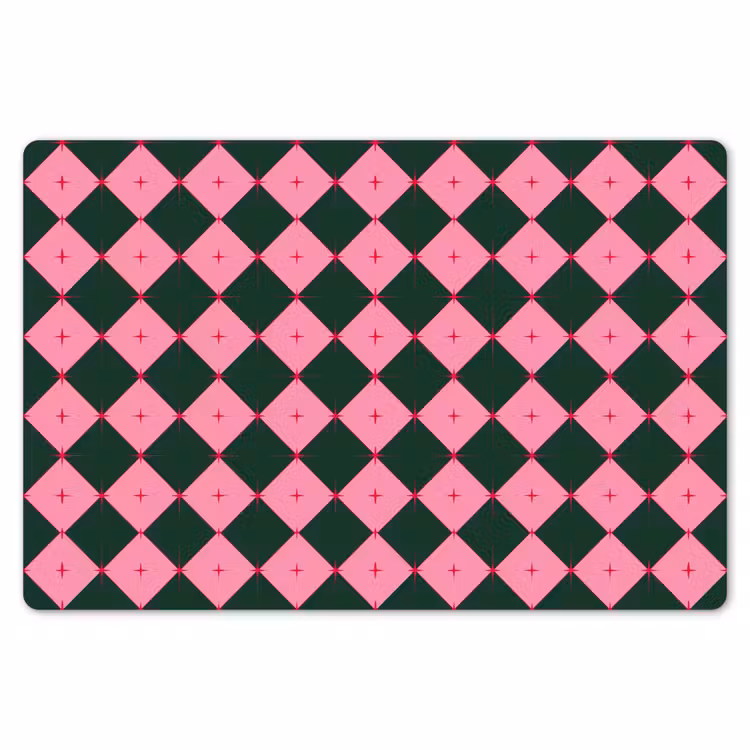 Tischset - 6 Stück - Stern – Rosa – Grün – Weihnachten — 6