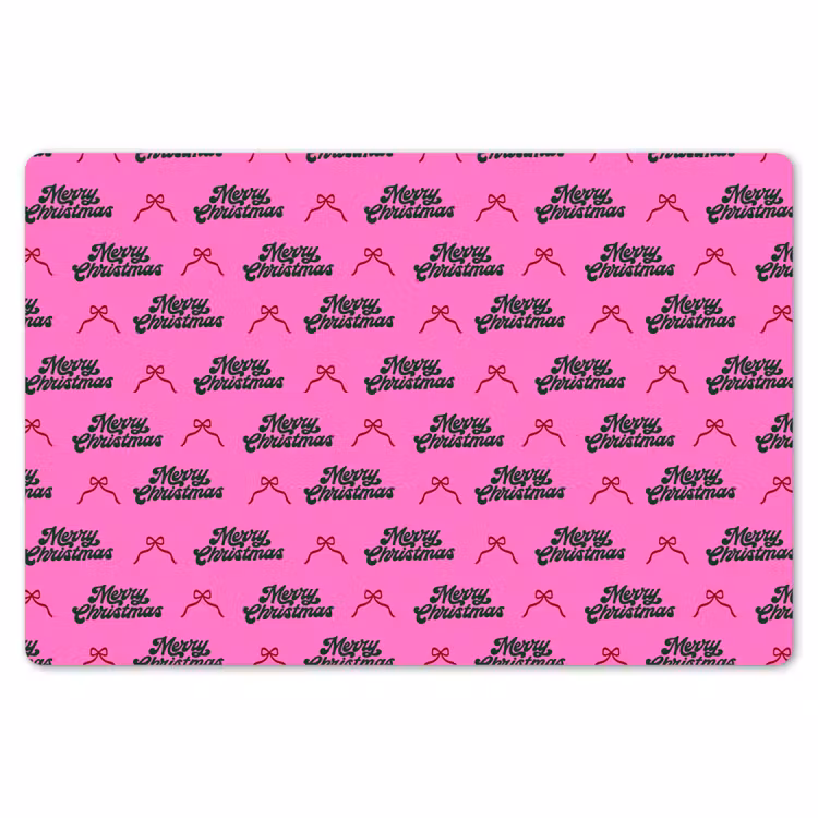 Tischset - 6 Stück - Text – Neon – Rosa – Weihnachten — 6