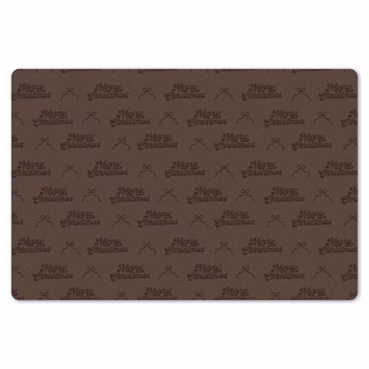 Tischset - 6 Stück - Text – Schleife – Braun — 6