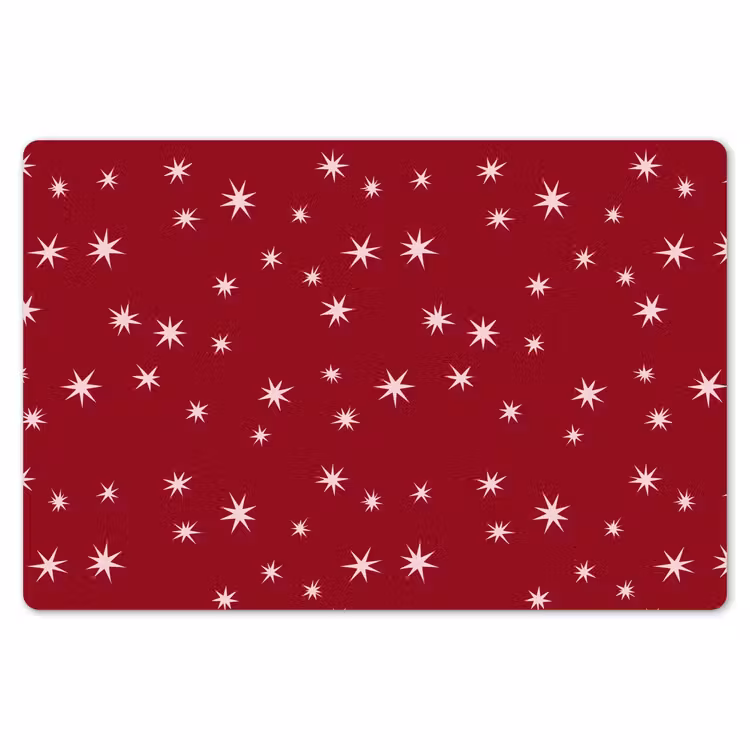 Tischset - 6 Stück - Rot – Weiß – Weihnachten – Stern — 6