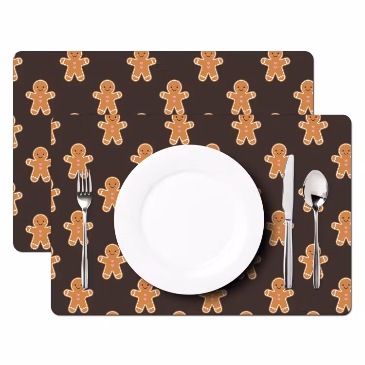 Tischset - 6 Stück - Lebkuchen – Braun – Weihnachten — 2