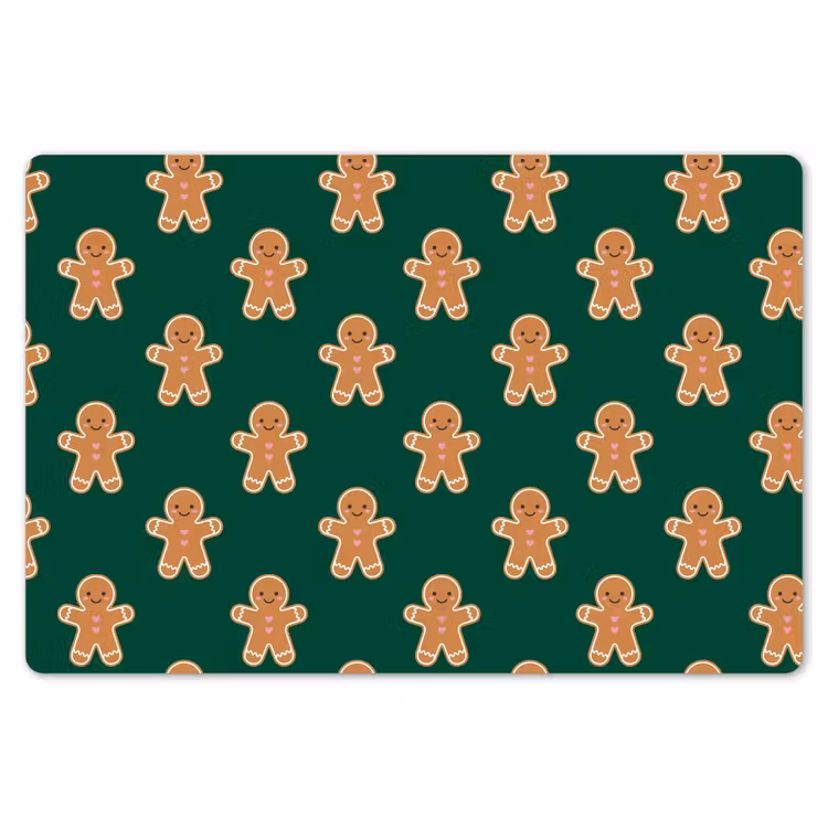 Tischset - 6 Stück - Lebkuchen – Weihnachten – Grün — 6