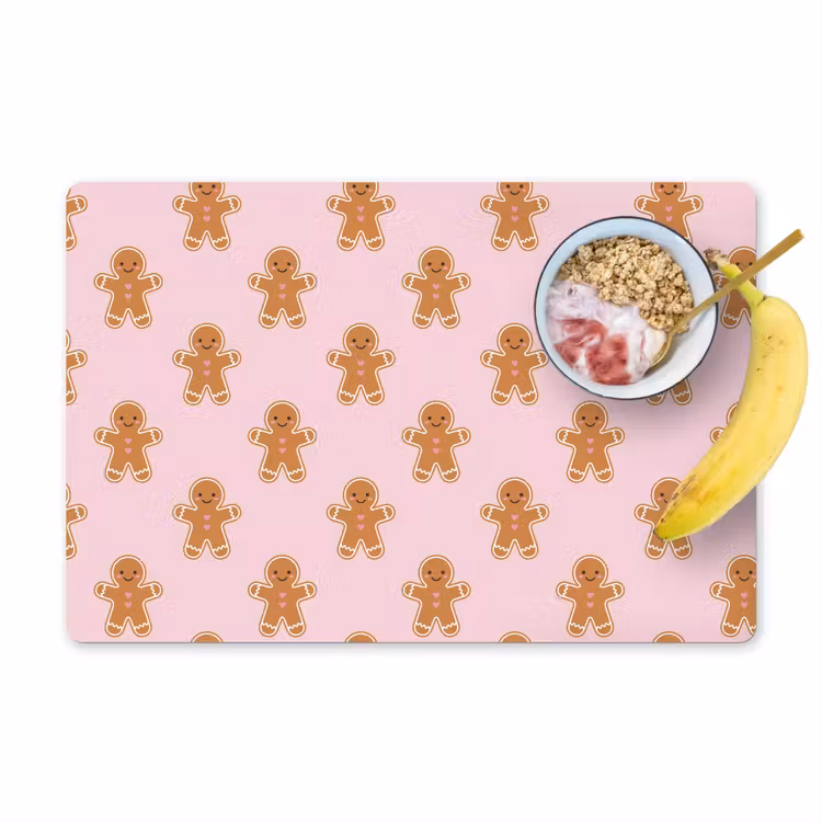 Tischset - 6 Stück - Lebkuchen – Weihnachten – Rosa — 1