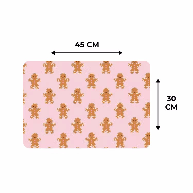 Tischset - 6 Stück - Lebkuchen – Weihnachten – Rosa — 3