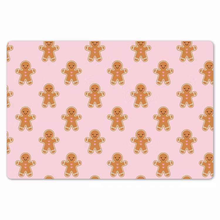 Tischset - 6 Stück - Lebkuchen – Weihnachten – Rosa — 6