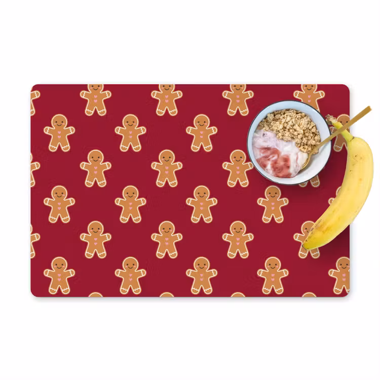 Tischset - 6 Stück - Lebkuchen – Weihnachten – Rot — 1