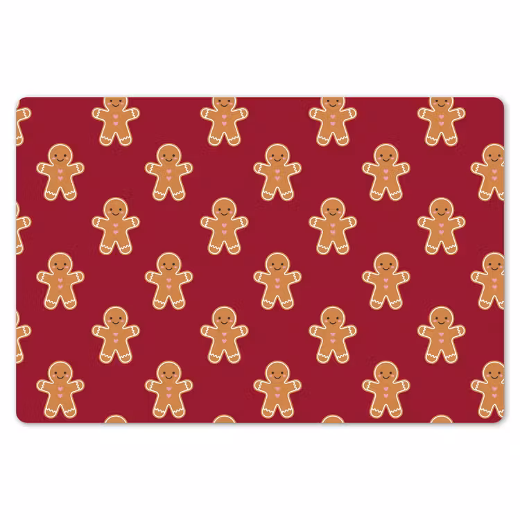 Tischset - 6 Stück - Lebkuchen – Weihnachten – Rot — 6