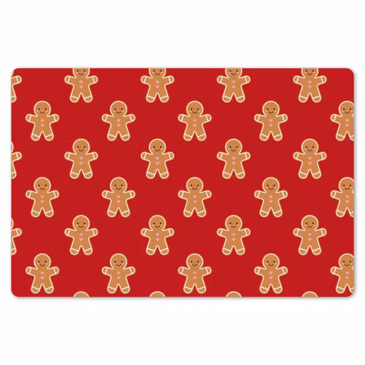 Tischset - 6 Stück - Lebkuchen – Weihnachten – Rot — 6