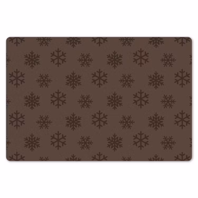 Tischset - 6 Stück - Schneeflocke – Weihnachten – Braun — 6