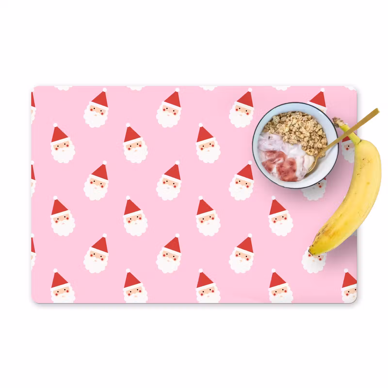 Tischset - 6 Stück - Weihnachtsmann – Weihnachten – Rosa — 1