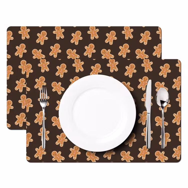 Tischset - 6 Stück - Braun – Pfefferkuchen – Weihnachten — 2