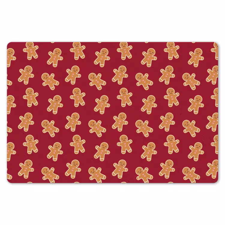 Tischset - 6 Stück - Lebkuchen – Rot – Braun – Weihnachten — 6