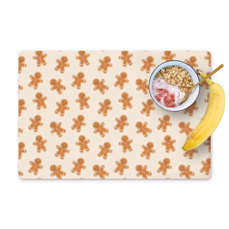 Tischset - 6 Stück - Lebkuchen – Weihnachten – Creme — 1