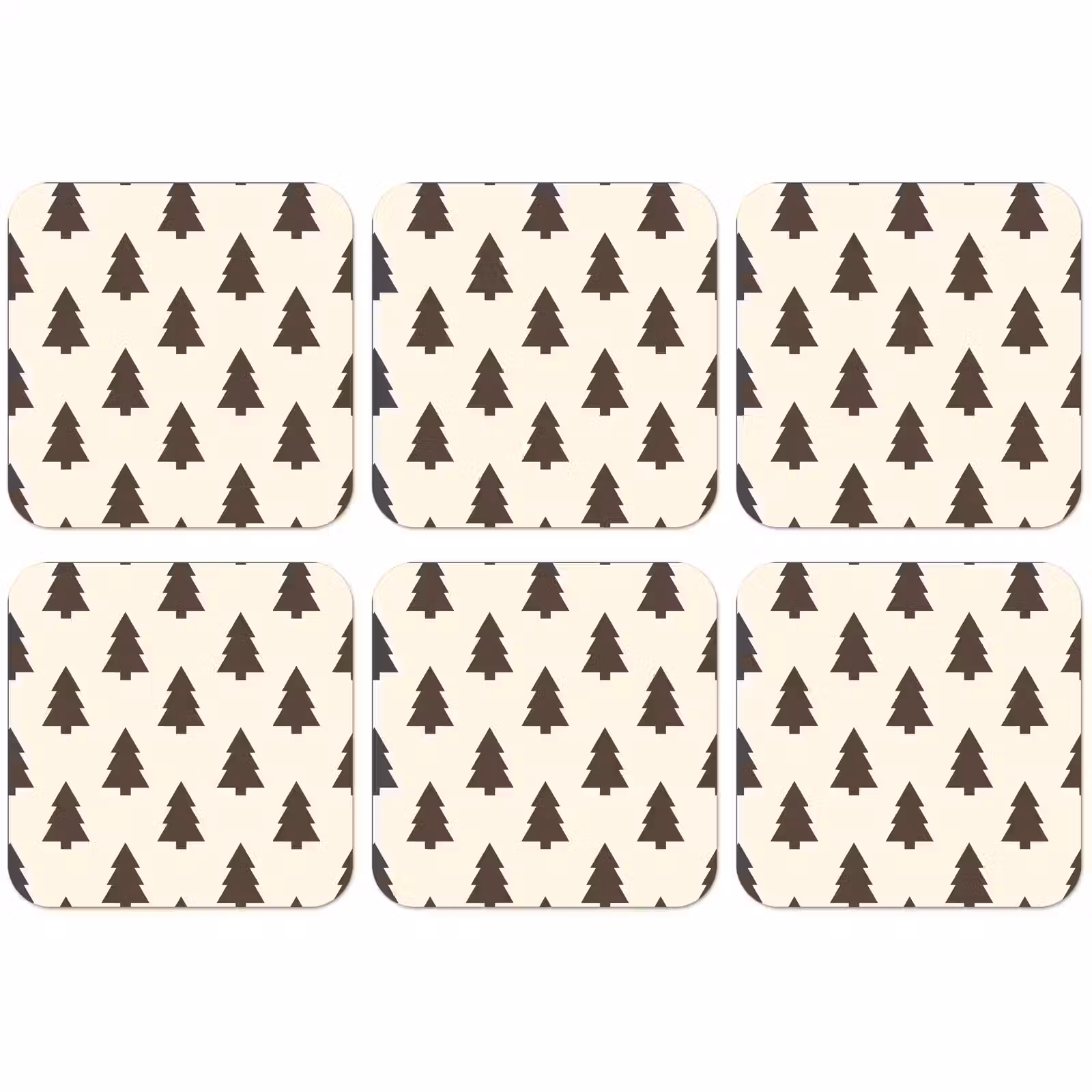 Untersetzer - Weihnachtsbaum – Creme – Grau — 1
