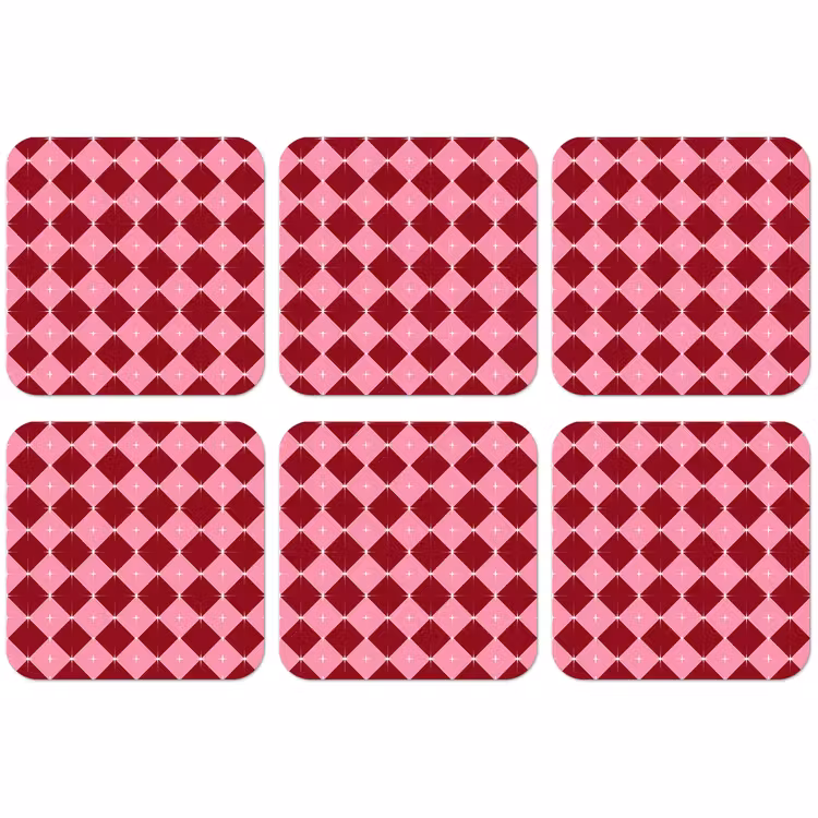 Untersetzer - Stern – Rot – Rosa – Weihnachten — 1