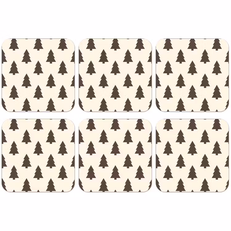Untersetzer - Weihnachtsbaum – Creme – Grau — 1