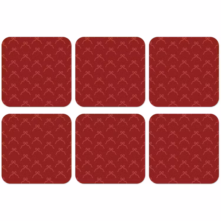 Untersetzer - Schleife – Rosa – Rot – Weihnachten — 1