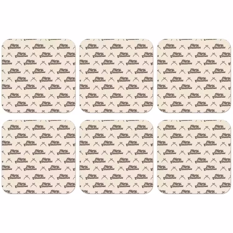 Untersetzer - Text – Braun – Creme – Schleife — 1