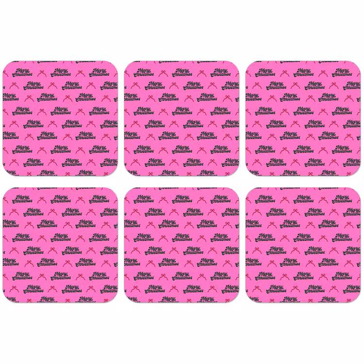 Untersetzer​ - Text – Neon – Rosa – Weihnachten — 1