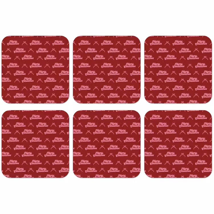 Untersetzer - Text – Rot – Rosa – Schleife — 1