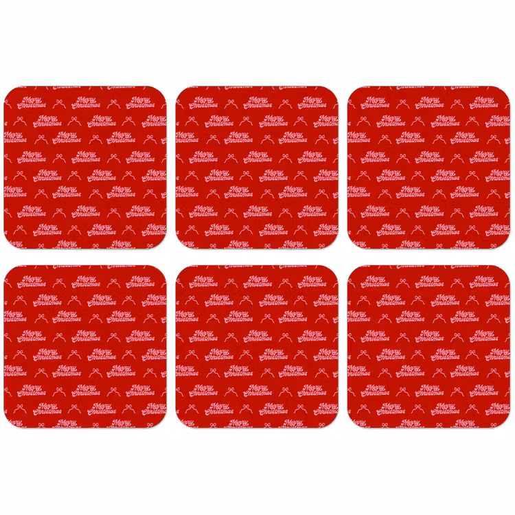 Untersetzer - Text – Schleife – Rosa – Rot — 1