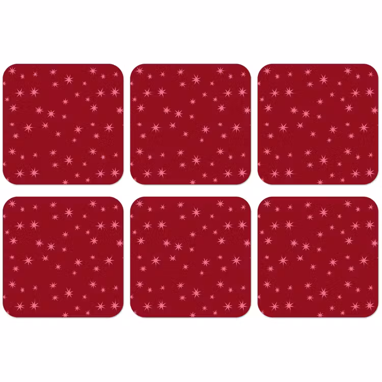 Untersetzer - Stern – Rosa – Weihnachten – Rot — 1