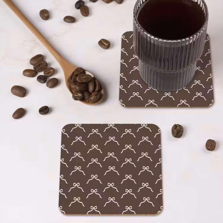 Untersetzer - Weihnachten – Schleife – Braun — 4