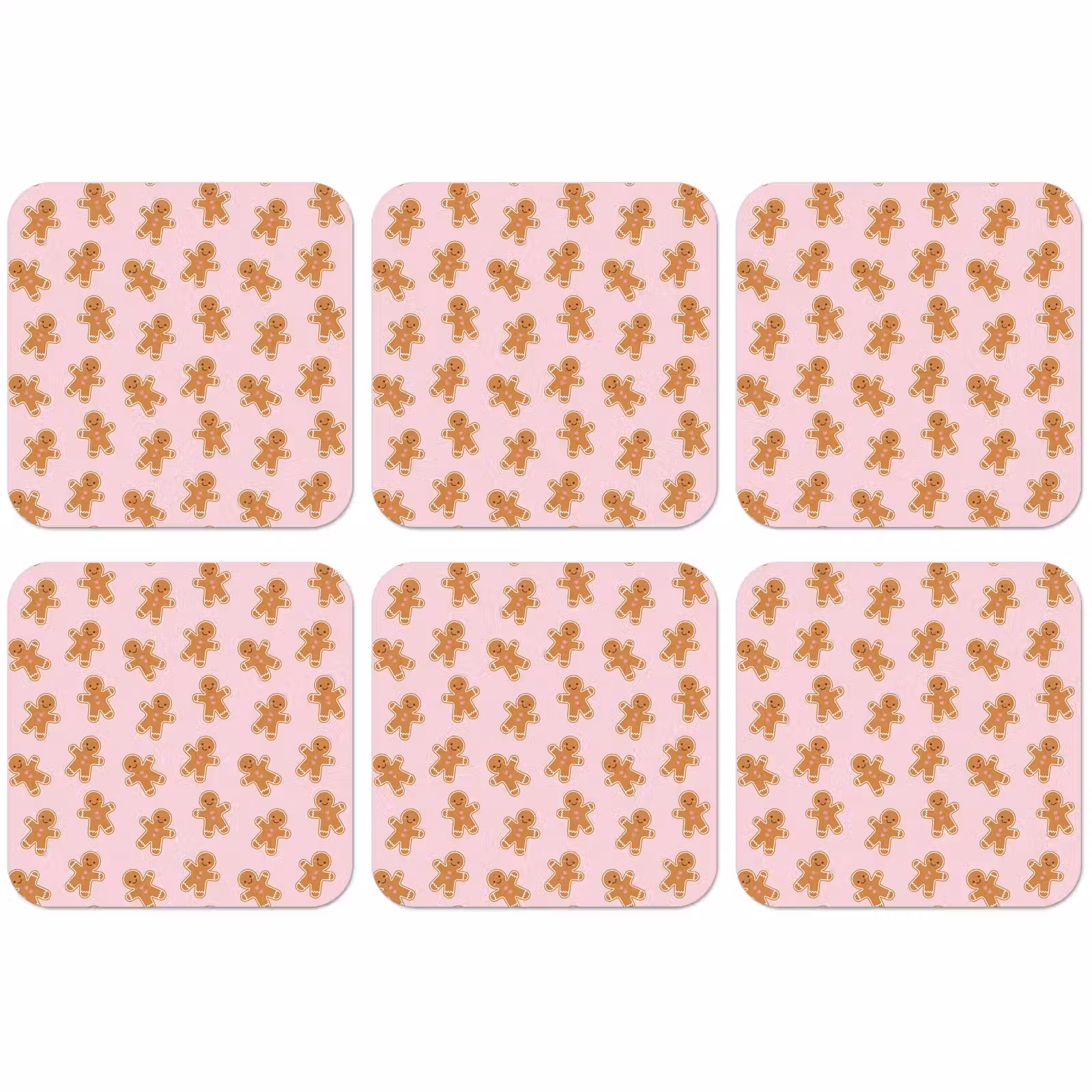 Untersetzer - Lebkuchen – Braun – Rosa – Weihnachten — 1