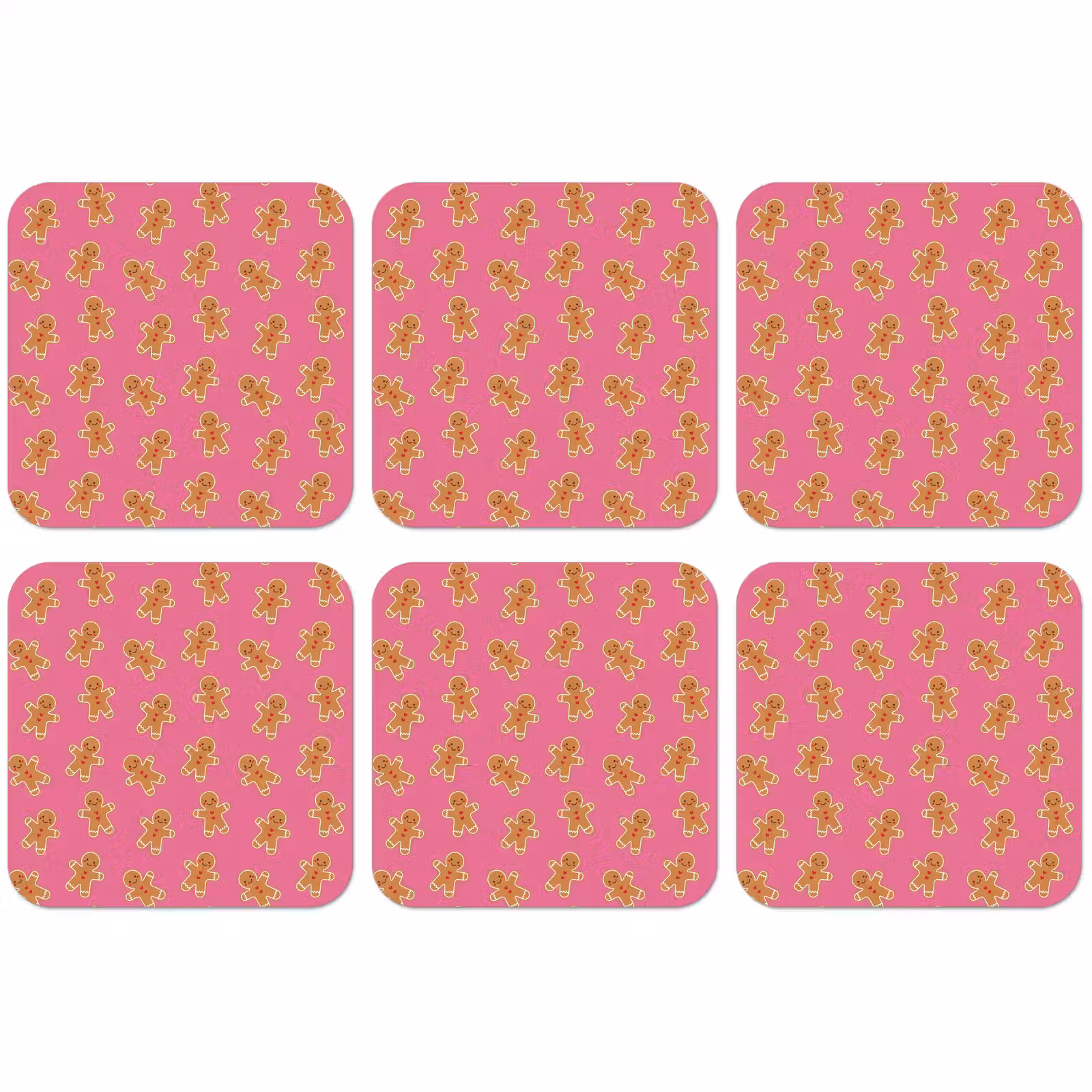 Untersetzer - Lebkuchen – Rosa – Braun – Weihnachten — 1