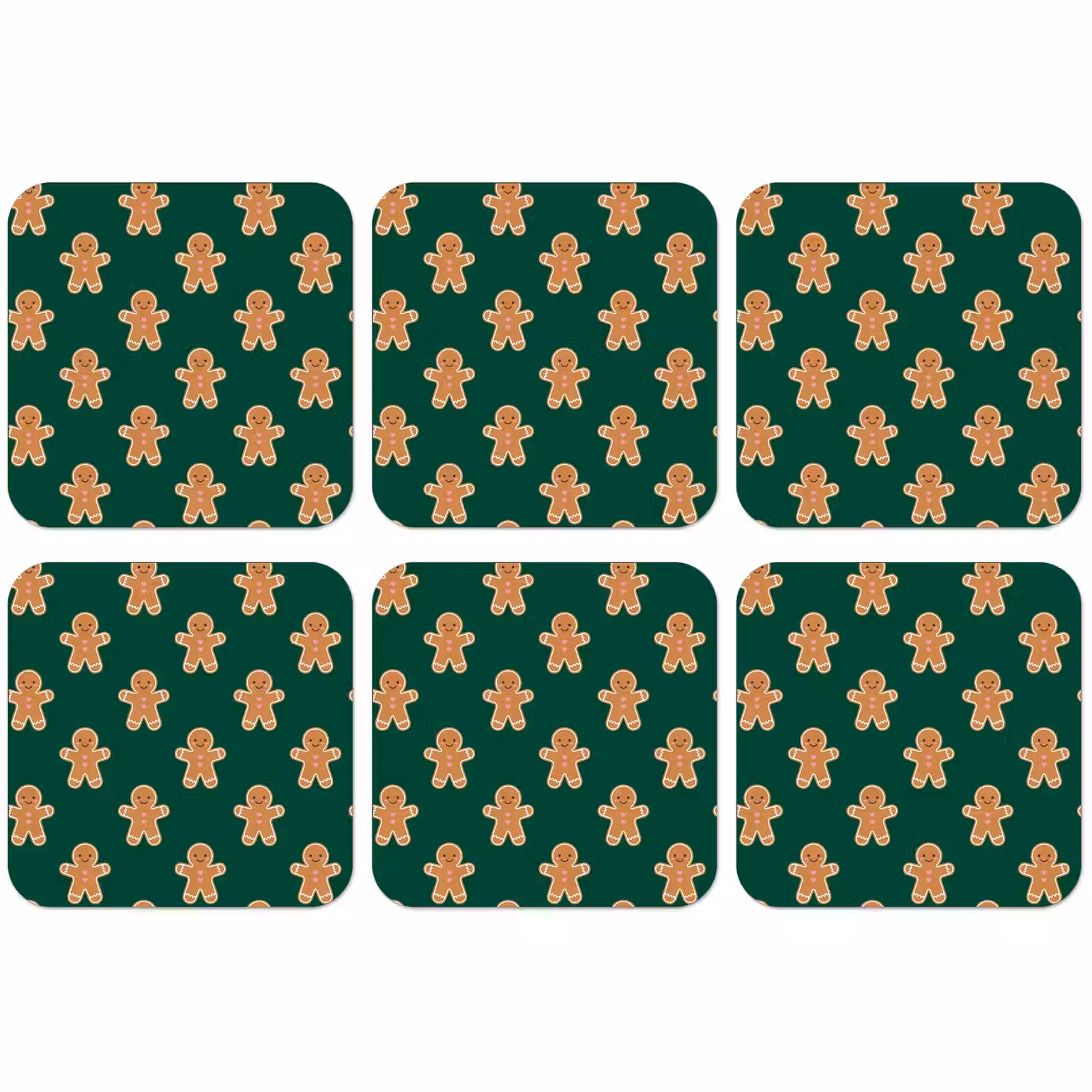Untersetzer - Lebkuchen – Weihnachten – Grün — 1