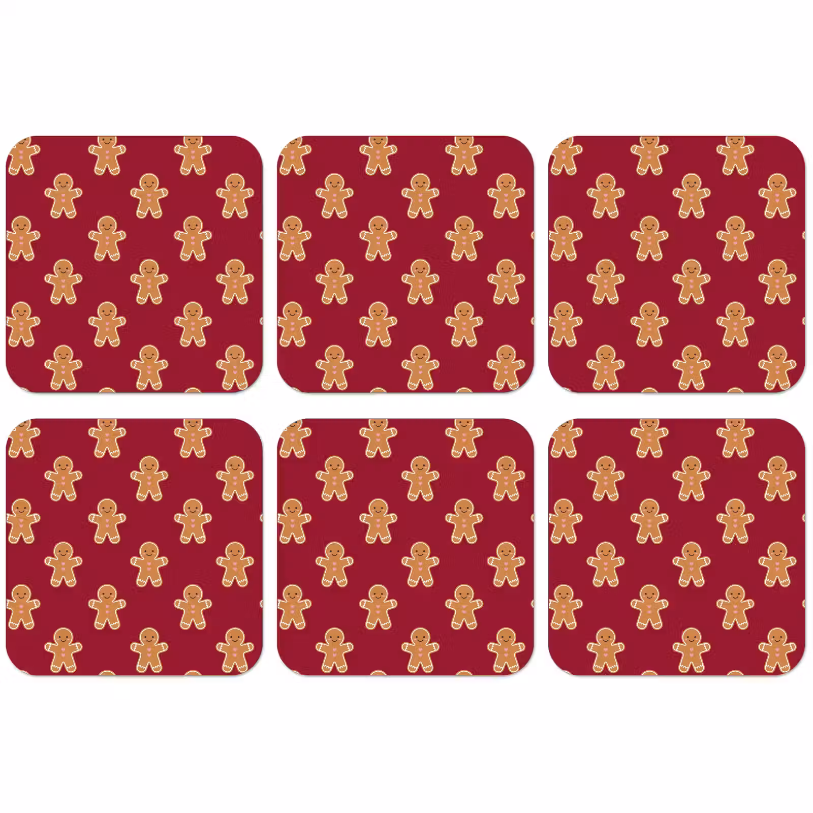 Untersetzer - Lebkuchen – Weihnachten – Rot — 1