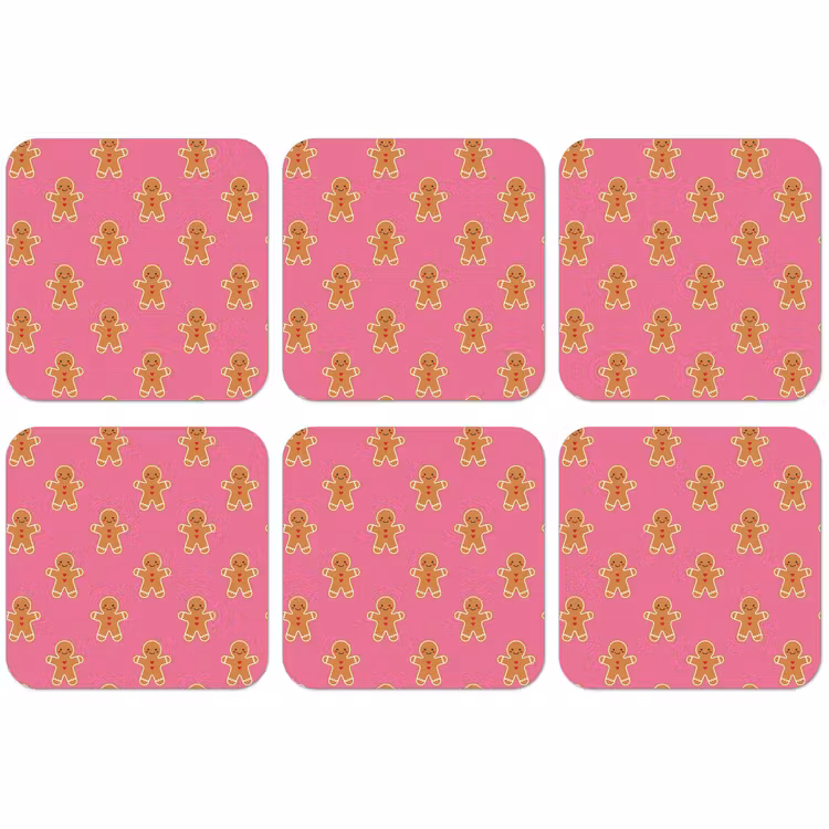 Untersetzer - Lebkuchen – Weihnachten – Rosa – Braun — 1