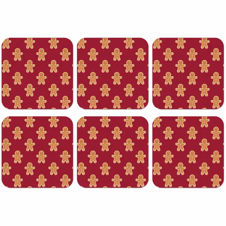 Untersetzer - Lebkuchen – Weihnachten – Rot — 1
