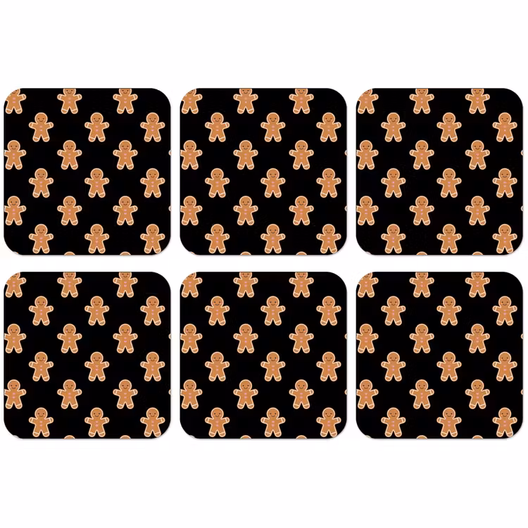 Untersetzer - Lebkuchen – Weihnachten – Schwarz — 1