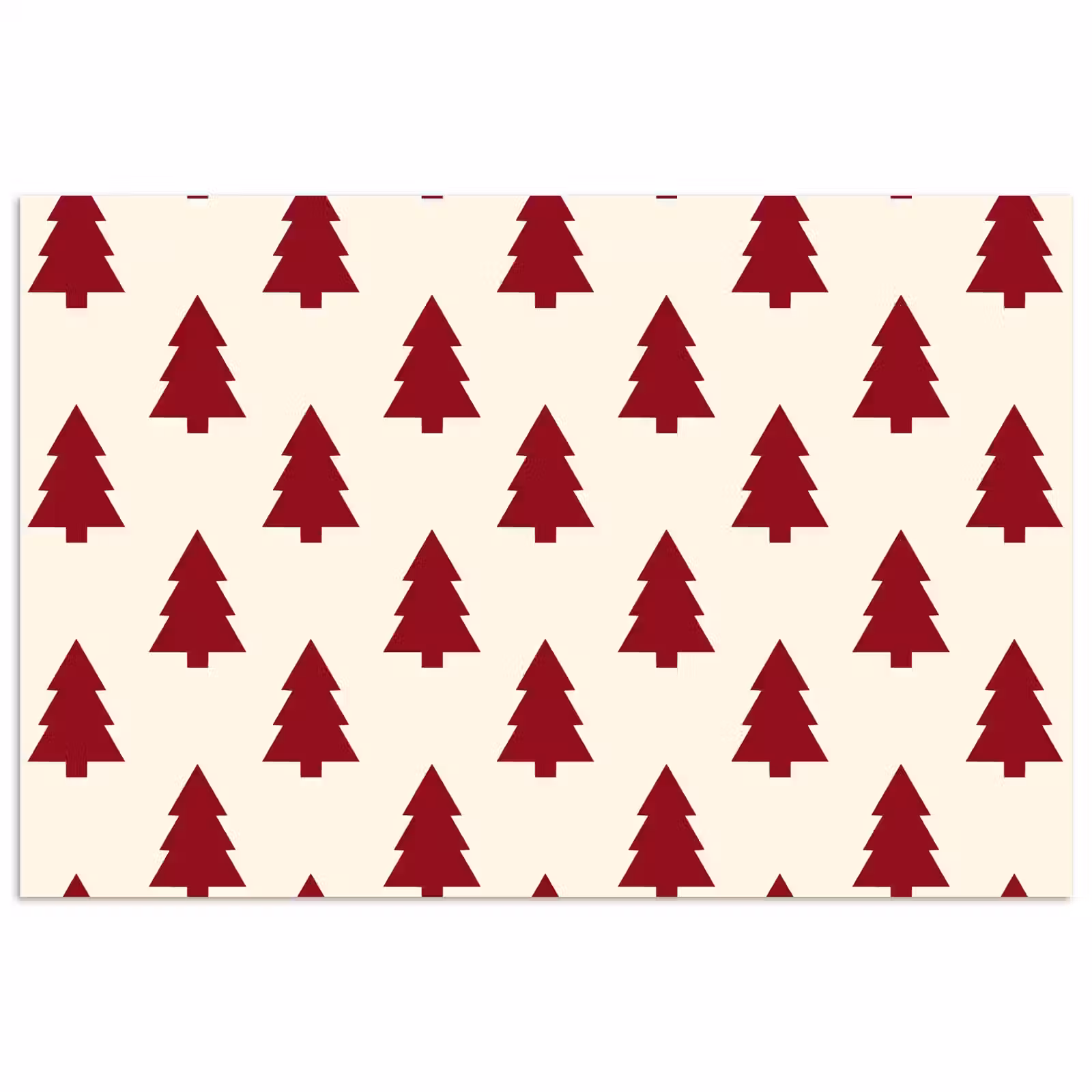 Poster - Weihnachtsbaum – Creme – Rot — 1