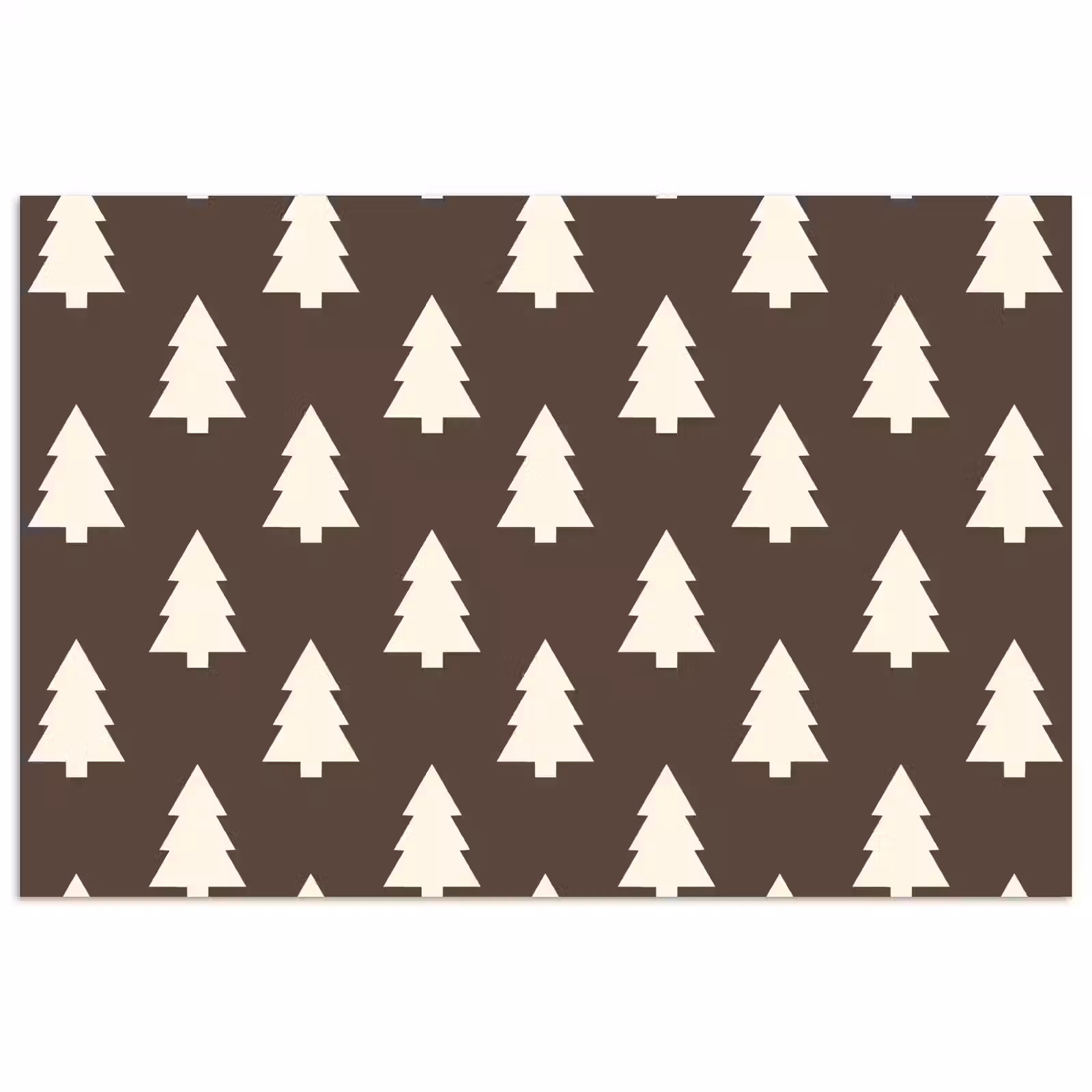 Poster - Weihnachtsbaum – Grau – Cremefarben — 1