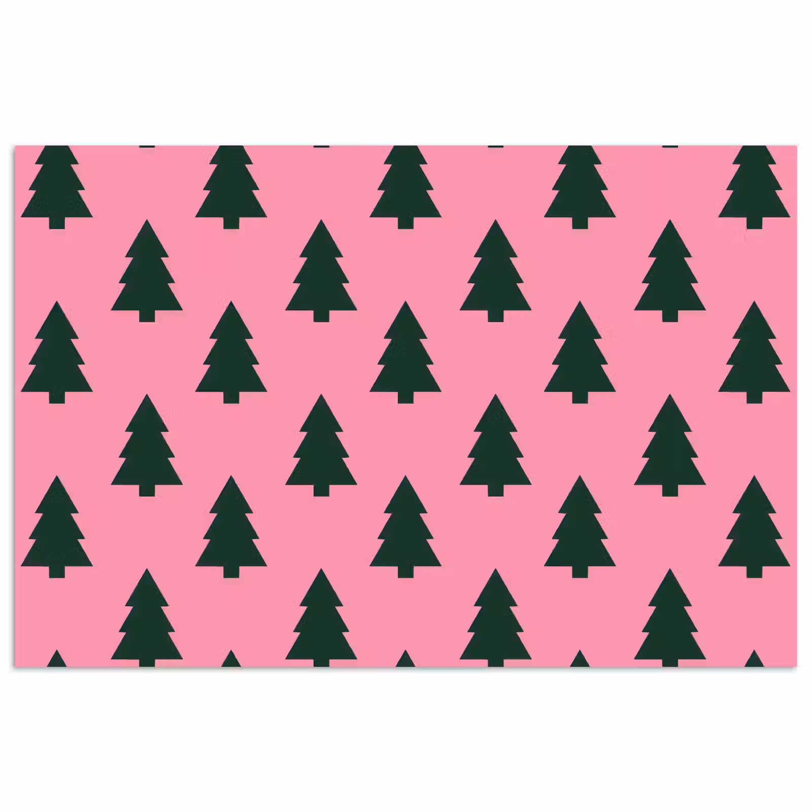 Poster - Weihnachtsbaum – Rosa – Grün — 1